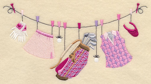 Fore! Golf Clothesline - Hers