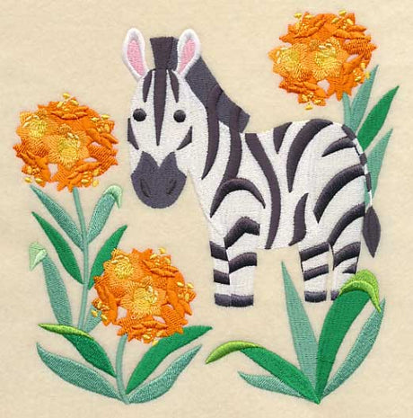 Zebra and Clivia