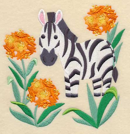 Zebra and Clivia