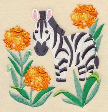 Zebra and Clivia