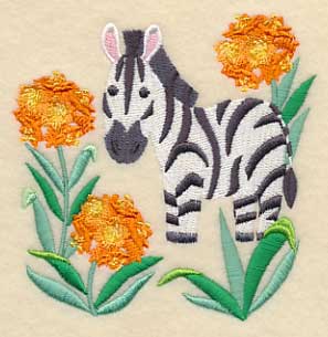 Zebra and Clivia