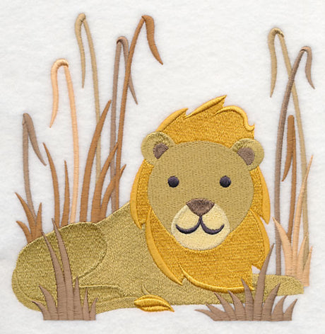 Lion in Savanna Grass