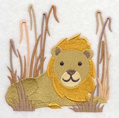 Lion in Savanna Grass