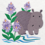 Hippo and Water Hyacinth