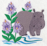 Hippo and Water Hyacinth