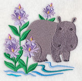 Hippo and Water Hyacinth