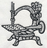 Vintage Sewing Machine 1 (Blackwork)