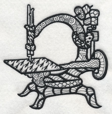 Vintage Sewing Machine 1 (Blackwork)