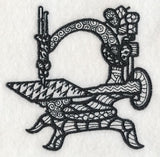 Vintage Sewing Machine 1 (Blackwork)