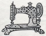 Vintage Sewing Machine 2 (Blackwork)