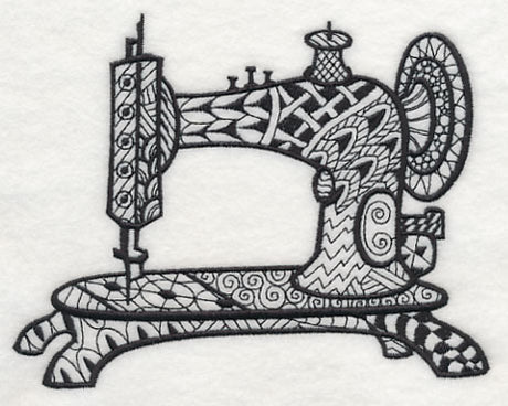 Vintage Sewing Machine 2 (Blackwork)