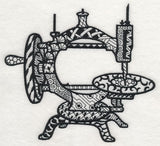 Vintage Sewing Machine 3 (Blackwork)