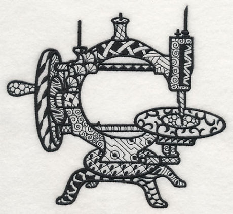 Vintage Sewing Machine 3 (Blackwork)
