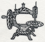 Vintage Sewing Machine 3 (Blackwork)