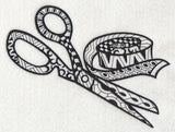 Scissors and Measuring Tape (Blackwork)