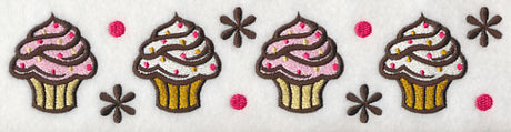 Sprinkle Cupcakes Border