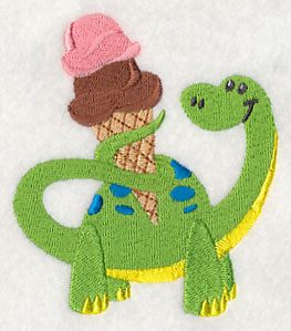 Dinosaur and Ice Cream Cone
