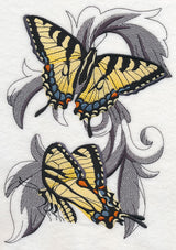 Tiger Swallowtails with Baroque Background