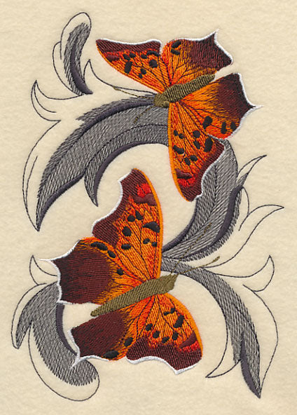 Question Mark Butterflies with Baroque Background