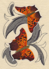 Question Mark Butterflies with Baroque Background