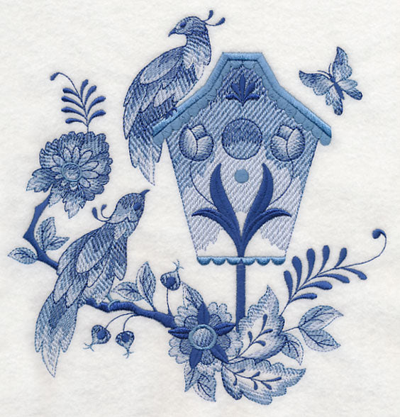 Delft Blue Birdhouse 4