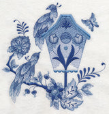 Delft Blue Birdhouse 4