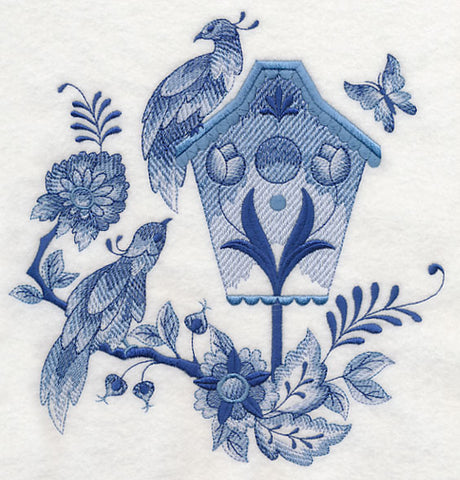 Delft Blue Birdhouse 4