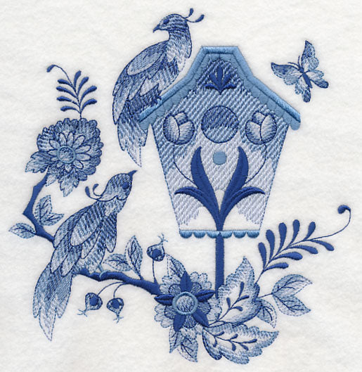 Delft Blue Birdhouse 4