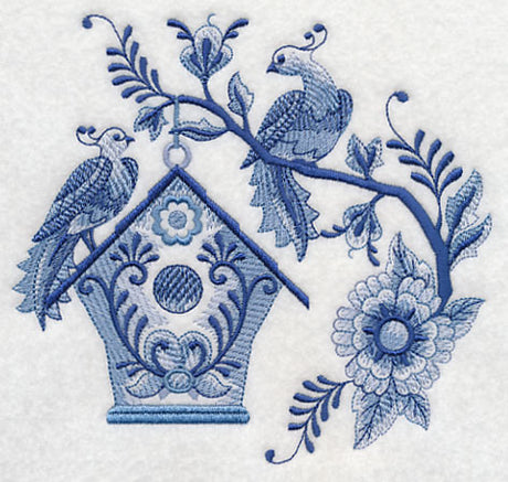 Delft Blue Birdhouse 6
