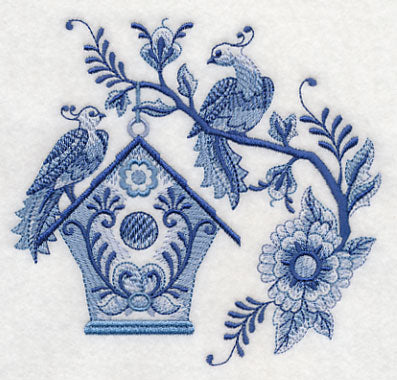 Delft Blue Birdhouse 6