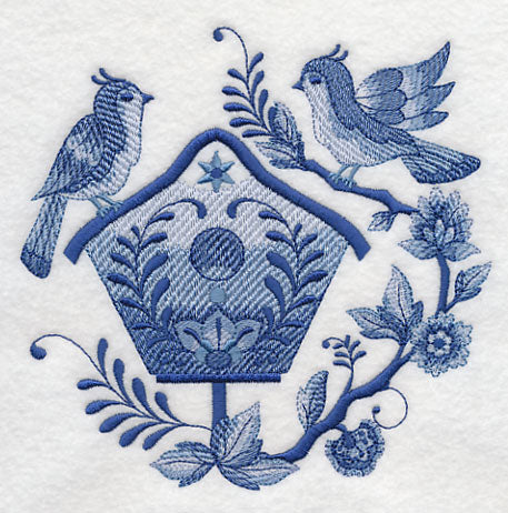 Delft Blue Birdhouse 7