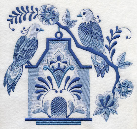 Delft Blue Birdhouse 8