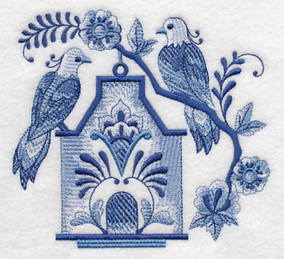 Delft Blue Birdhouse 8
