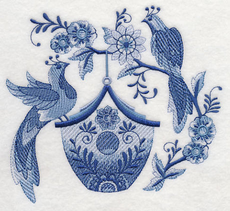 Delft Blue Birdhouse 9