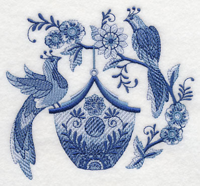 Delft Blue Birdhouse 9