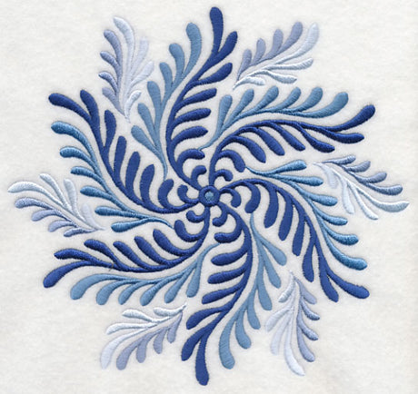 Blue Fern Medallion 2