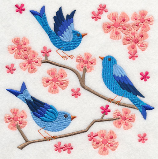 Summertime Bluebirds and Blooms 1