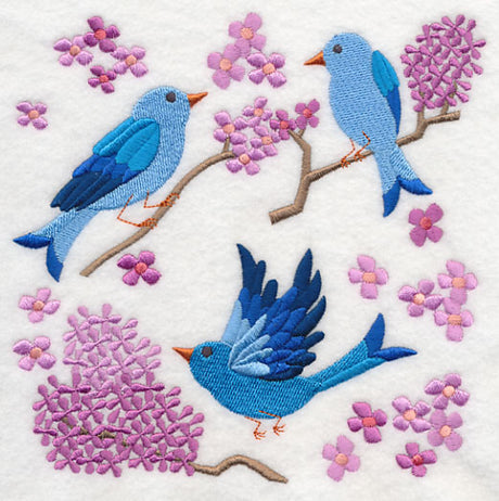 Summertime Bluebirds and Blooms 2