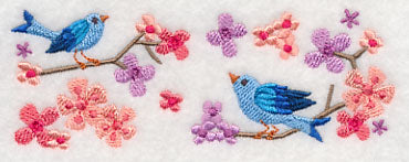 Summertime Bluebirds and Blooms Border