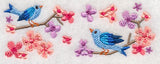 Summertime Bluebirds and Blooms Border