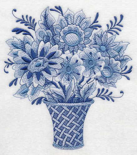 Delft Blue Flower Basket