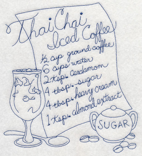 Thai Chai Iced Coffee (Bluework)