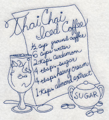 Thai Chai Iced Coffee (Bluework)