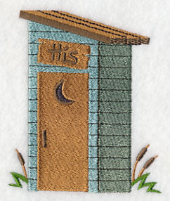 Country Outhouse - His