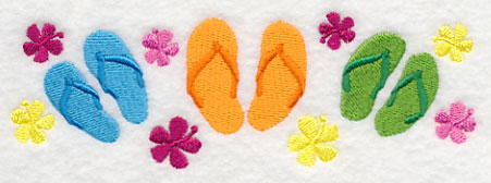Flip Flops and Hibiscus Border