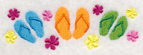 Flip Flops and Hibiscus Border