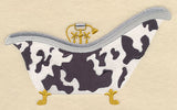 Cow Print Bathtub