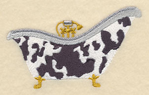 Cow Print Bathtub