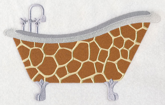 Giraffe Print Bathtub
