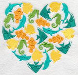 Sea Life Silhouette Heart